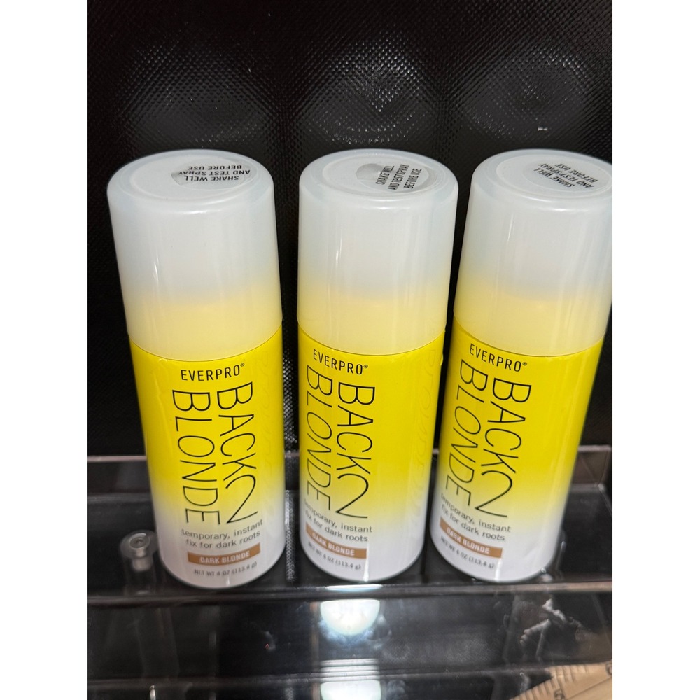 Everpro Back 2 Blonde Dark Blonde Temporary Root Concealer Spray 4oz Lot of 3